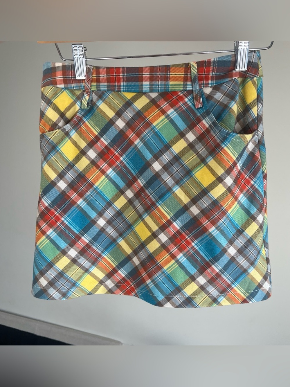 Preppy Plaid Mini Skirt With Shorts.